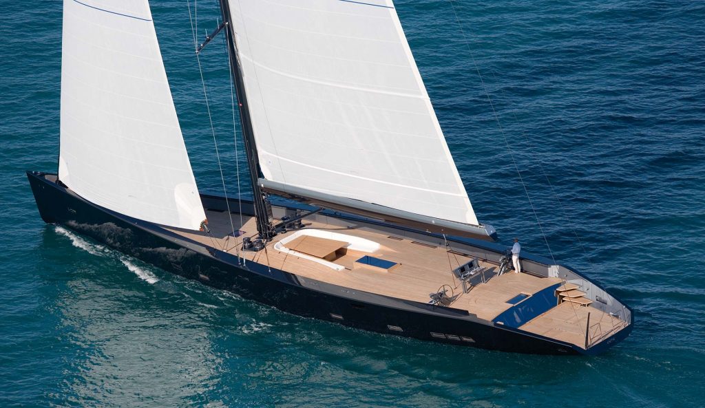 Sailing yacht Esense of Wally the older brother of Tango. - Panorama 4 ...